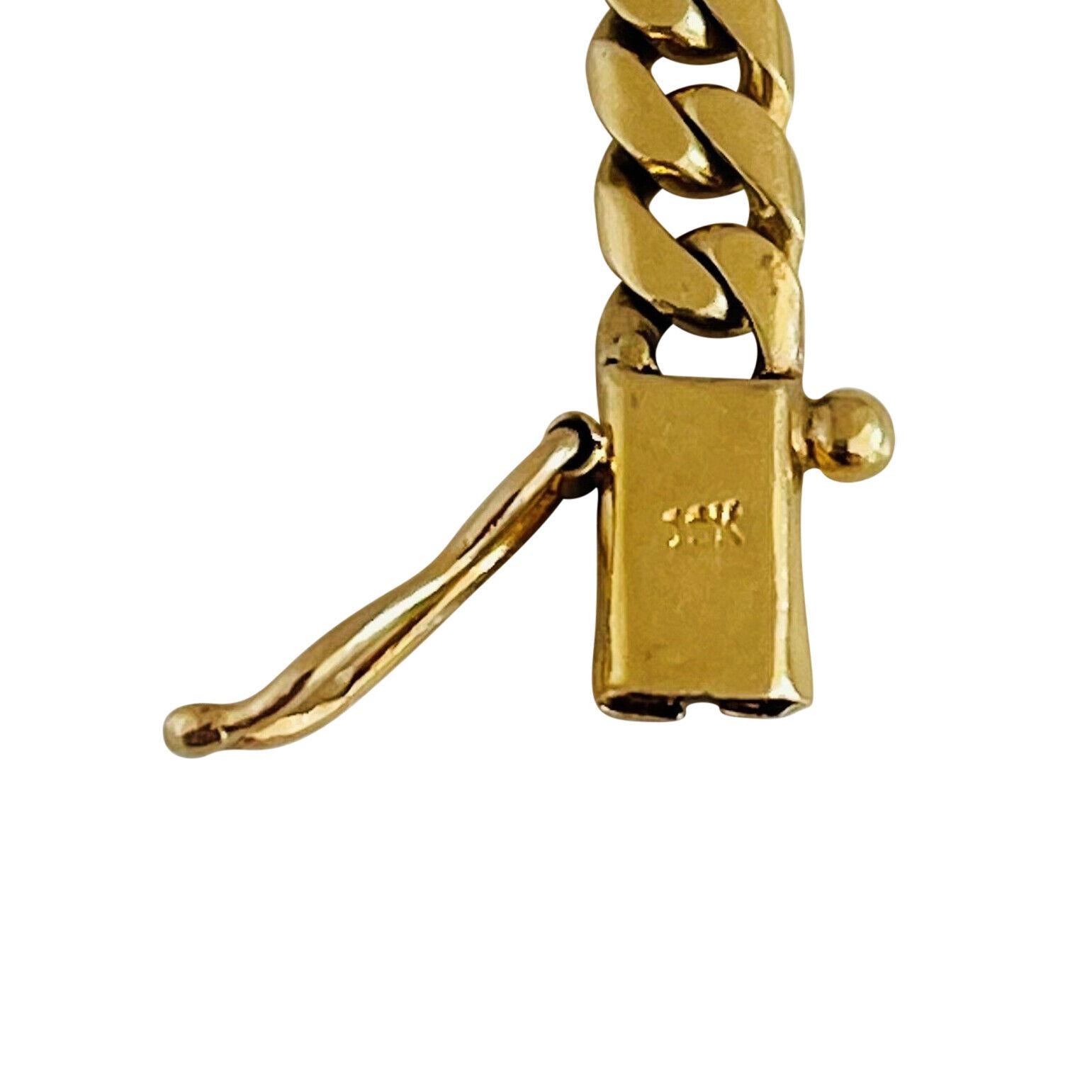 Collier à chaîne à maillons en or jaune 18 carats massif et à barres 3