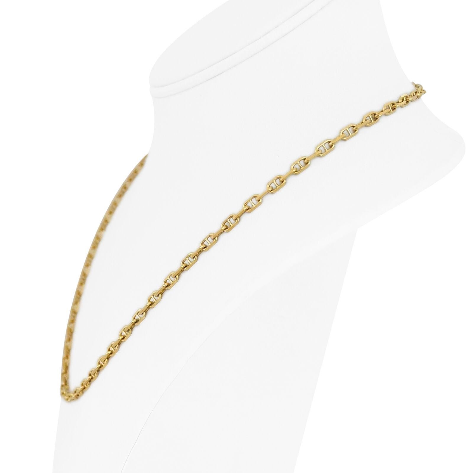 18k Gelbgold 17.2g solide 3.2mm Mariner Gucci Link Kette Halskette Italien 20