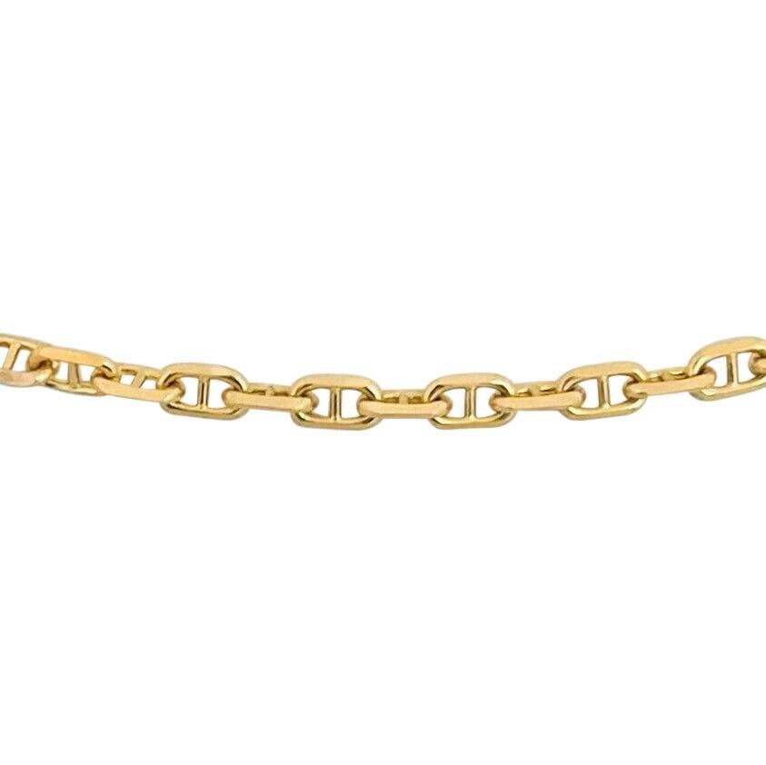 18 Karat Gelbgold Massiv Mariner Gucci Gliederkette Halskette Italien im Zustand „Gut“ in Guilford, CT