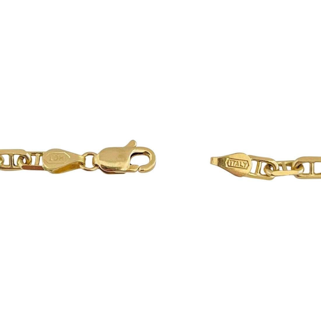 18 Karat Gelbgold Massiv Mariner Gucci Gliederkette Halskette Italien 2