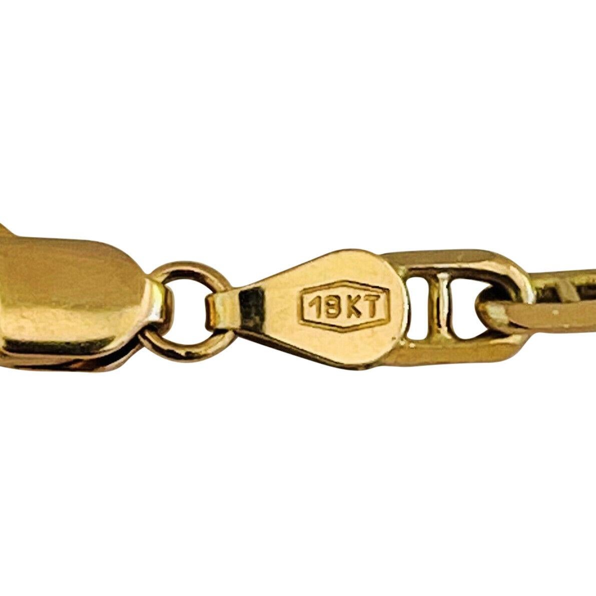 18 Karat Gelbgold Massiv Mariner Gucci Gliederkette Halskette Italien 4