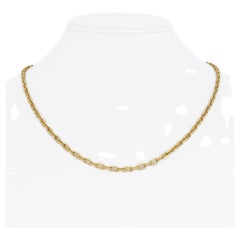 18 Karat Gelbgold Massiv Mariner Gucci Gliederkette Halskette Italien