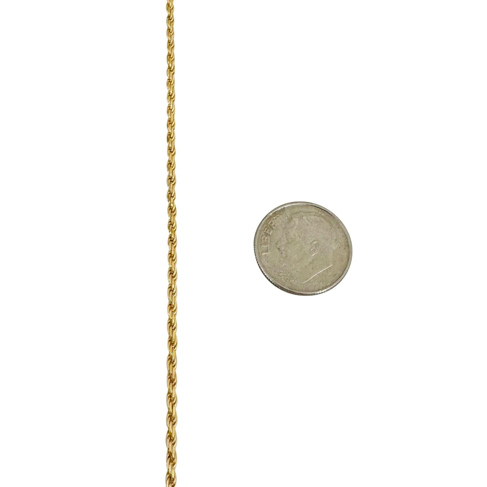 Collier à chaîne en or jaune 18 carats avec diamants taille mince, Italie  en vente 1