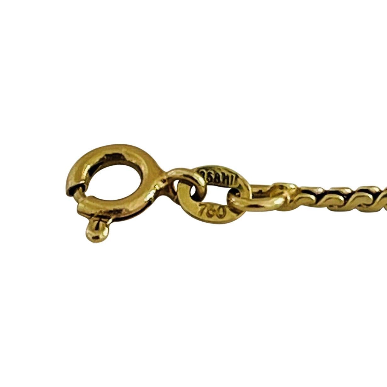 Gliederkette aus 18 Karat Gelbgold mit massivem, dünnem Serpentinen 3