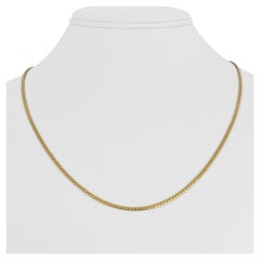Gliederkette aus 18 Karat Gelbgold mit massivem, dünnem Serpentinen