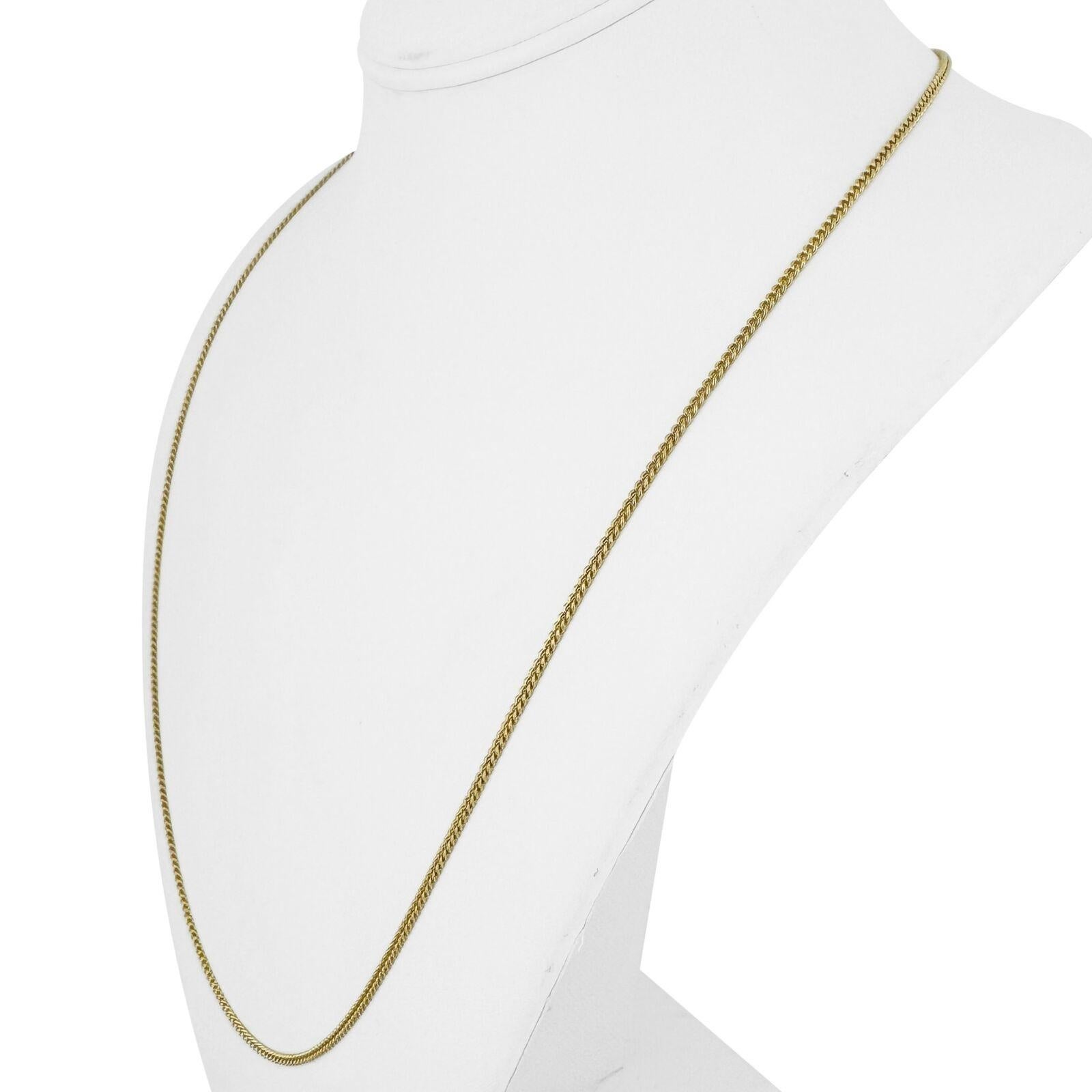 18k Yellow Gold 8.3g Solid Thin 2mm UnoAErre Curb Link Chain Necklace Italy 24