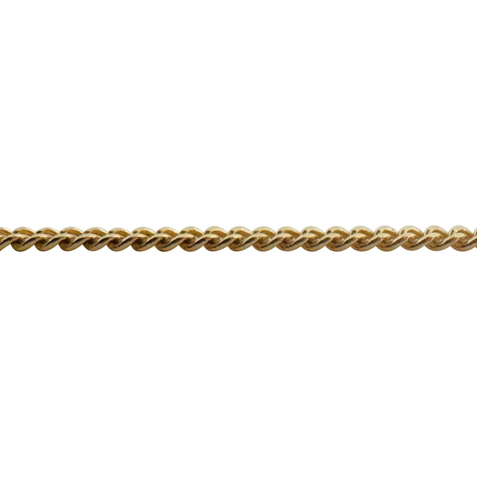 18 Karat Gelbgold Massiv dünne UnoAErre Gliederkette Halskette Italien für Damen oder Herren