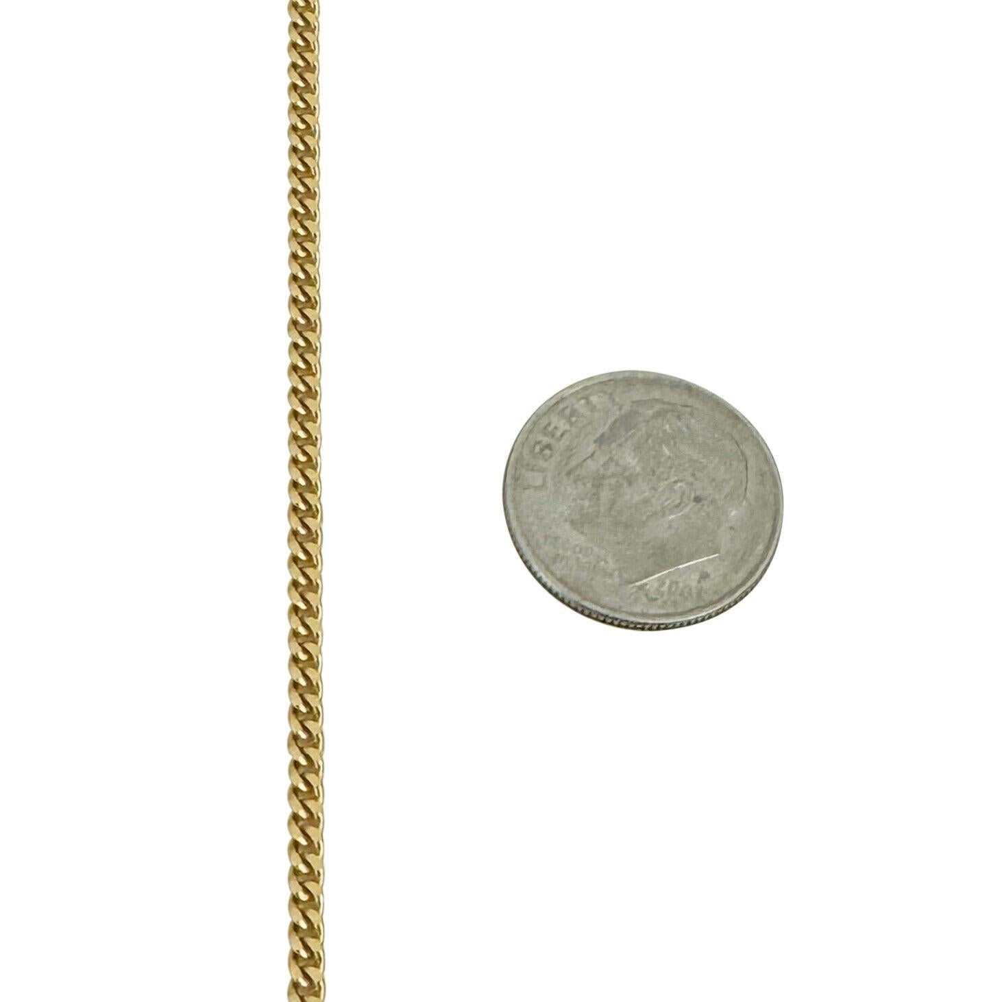 18 Karat Gelbgold Massiv dünne UnoAErre Gliederkette Halskette Italien 1