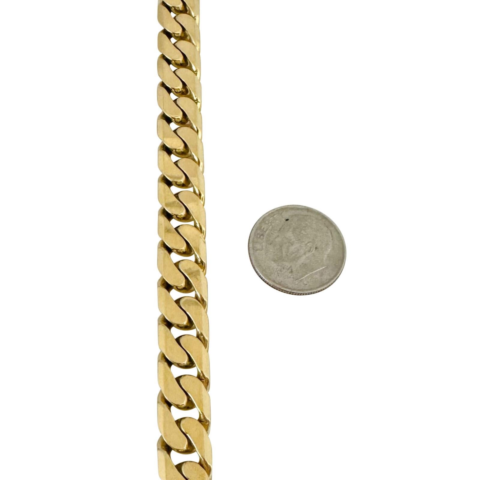Women's or Men's 18 Karat Yellow Gold Solid UnoAErre Cuban Curb Link Bracelet Italy