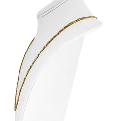 18 Karat Yellow Gold Solid UnoAErre Figaro Link Chain Necklace, Italy
