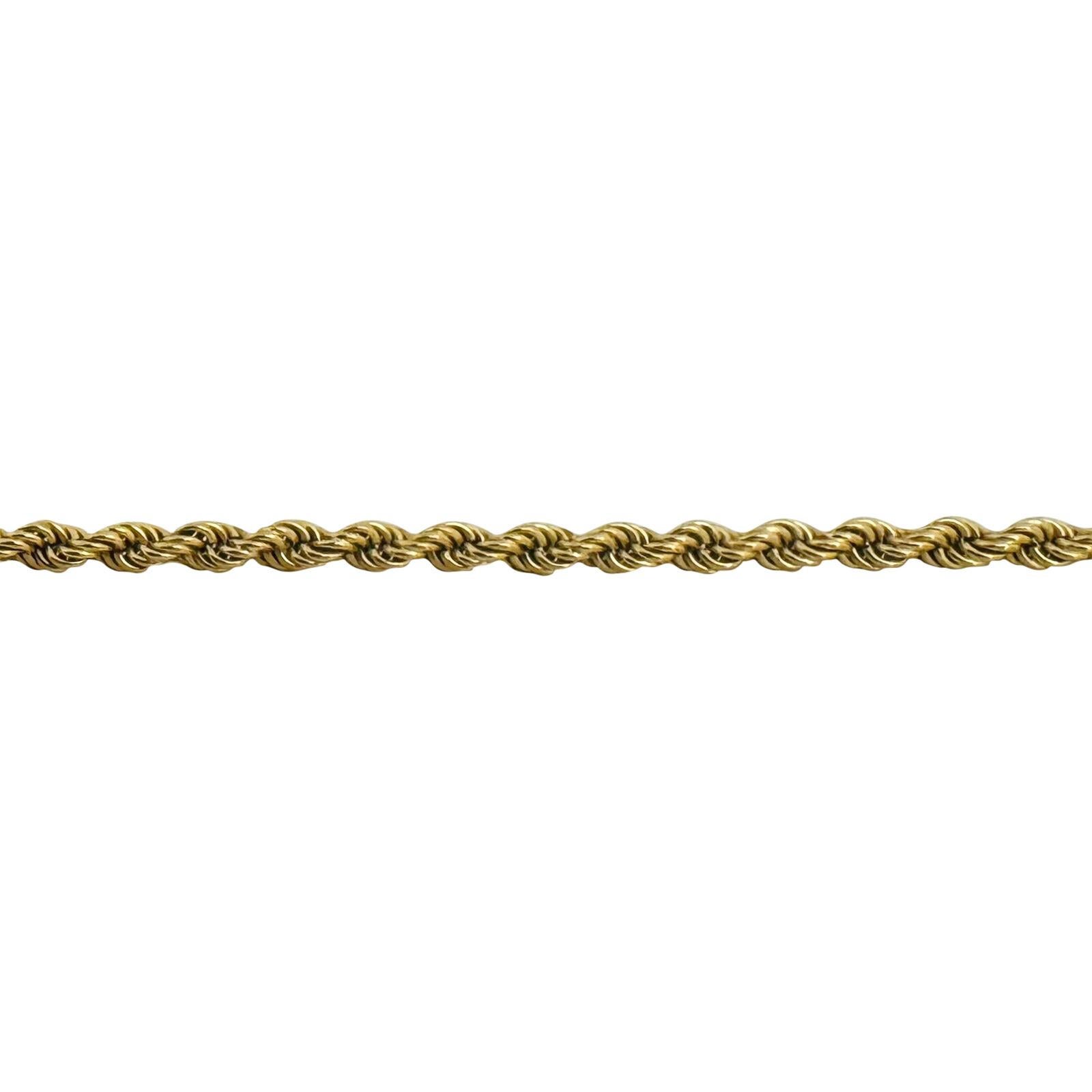 Women's or Men's 18 Karat Yellow Gold Solid Vintage Rope Chain Necklace 