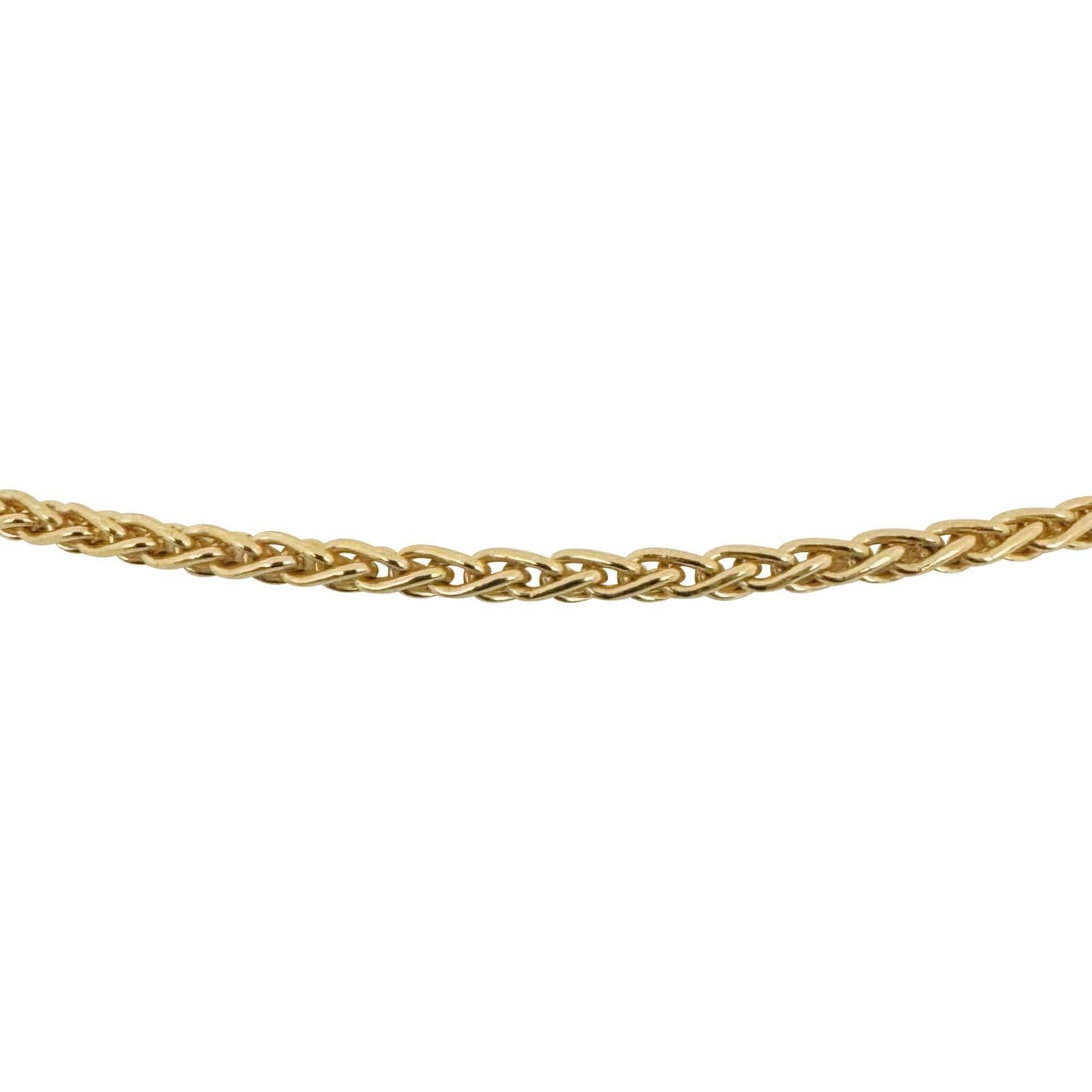 18 Karat Gelbgold Gliederkette Halskette aus massivem Weizen, Italien im Zustand „Gut“ in Guilford, CT