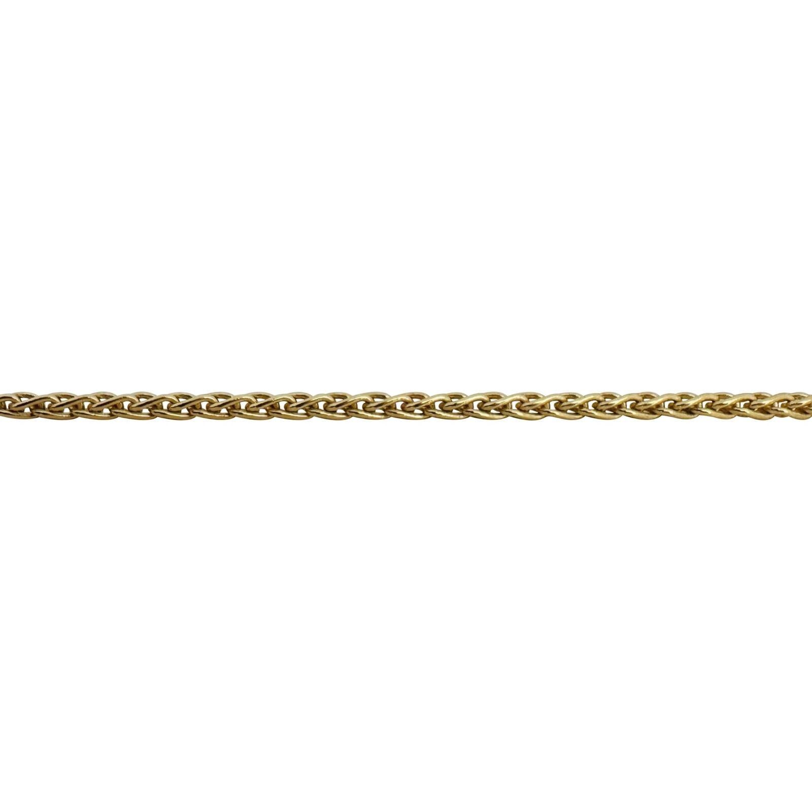 18 Karat Gelbgold Gliederkette Halskette aus massivem Weizen, Italien für Damen oder Herren