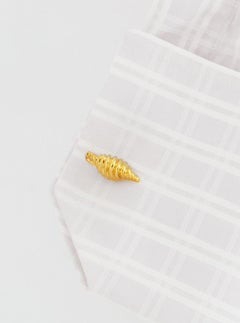 18 Karat Yellow Gold Spiral Shell Cufflinks by John Landrum Bryant