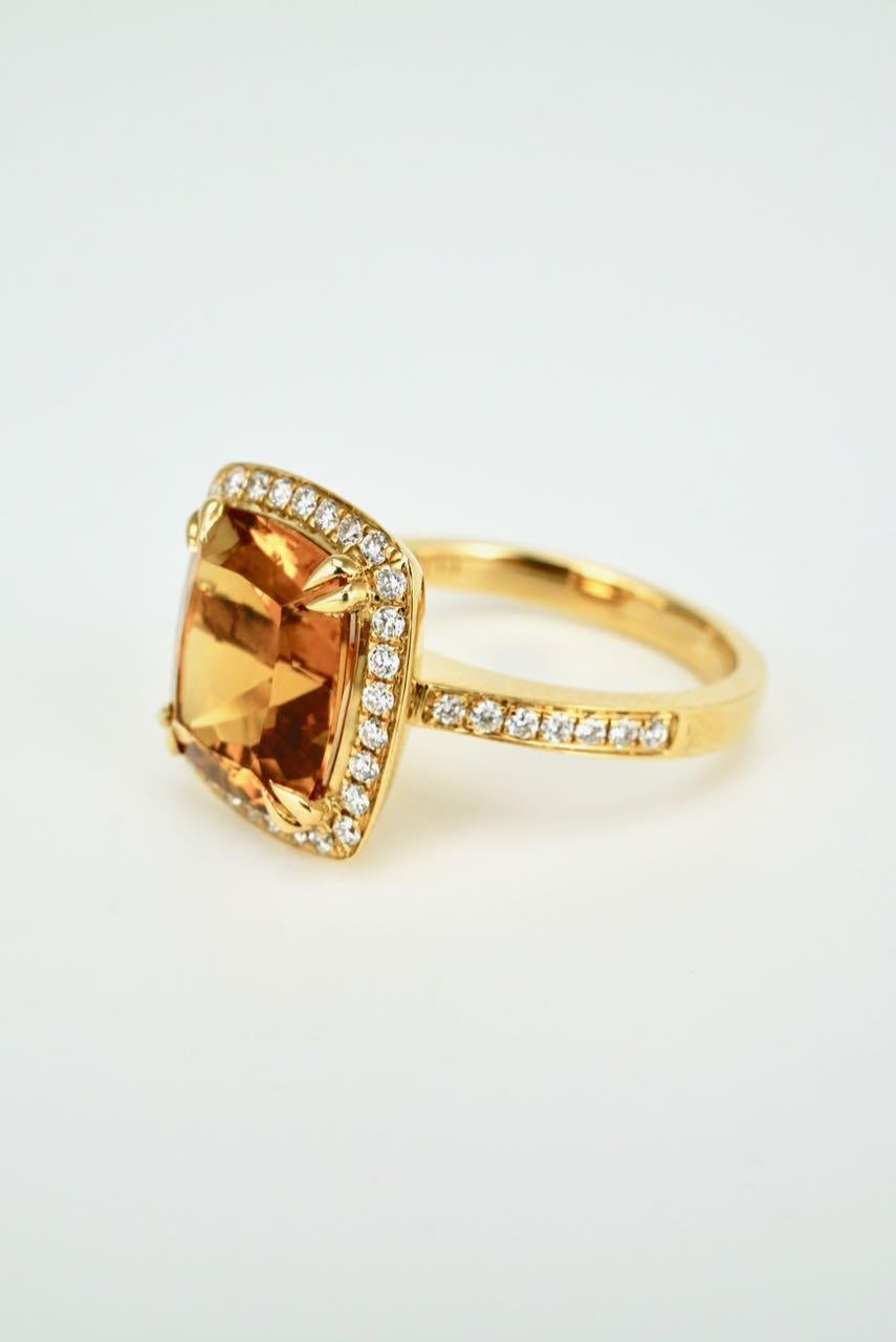 square citrine ring