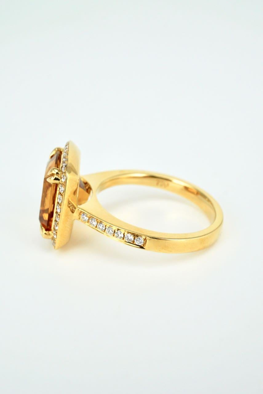 citrine and diamond ring