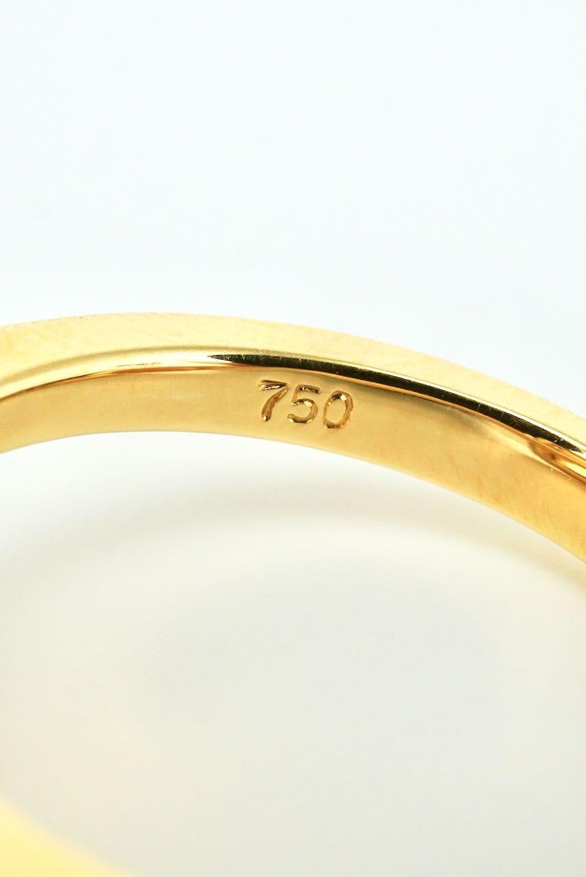 Contemporary 18 Karat Yellow Gold Square Citrine Diamond Ring For Sale