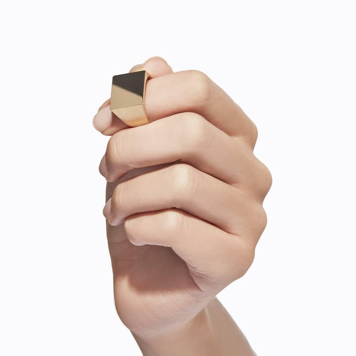 square gold signet ring