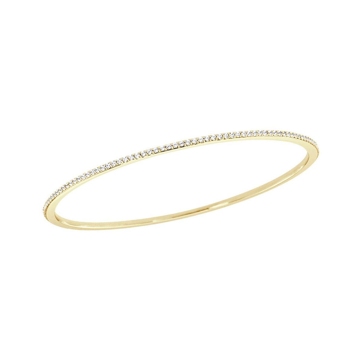 18 Karat Yellow Gold Stackable Micro-Prong Diamond Bangle '1 Carat' In New Condition For Sale In San Francisco, CA