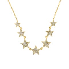 18 Karat Yellow Gold Star Diamond Neckalce '2/5 Carat'