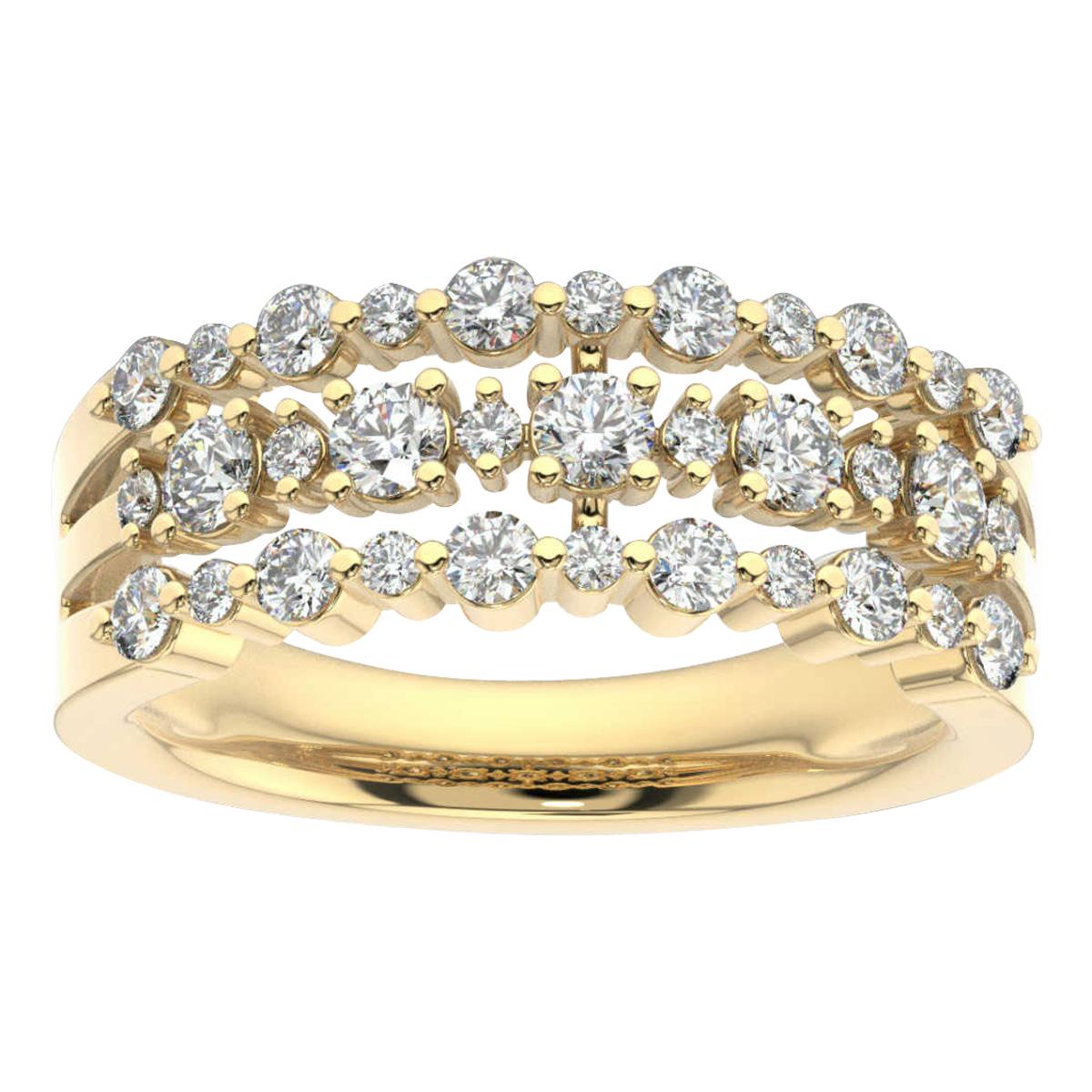 18 Karat Yellow Gold Star Fashion Diamond Ring '2/3 Carat' For Sale