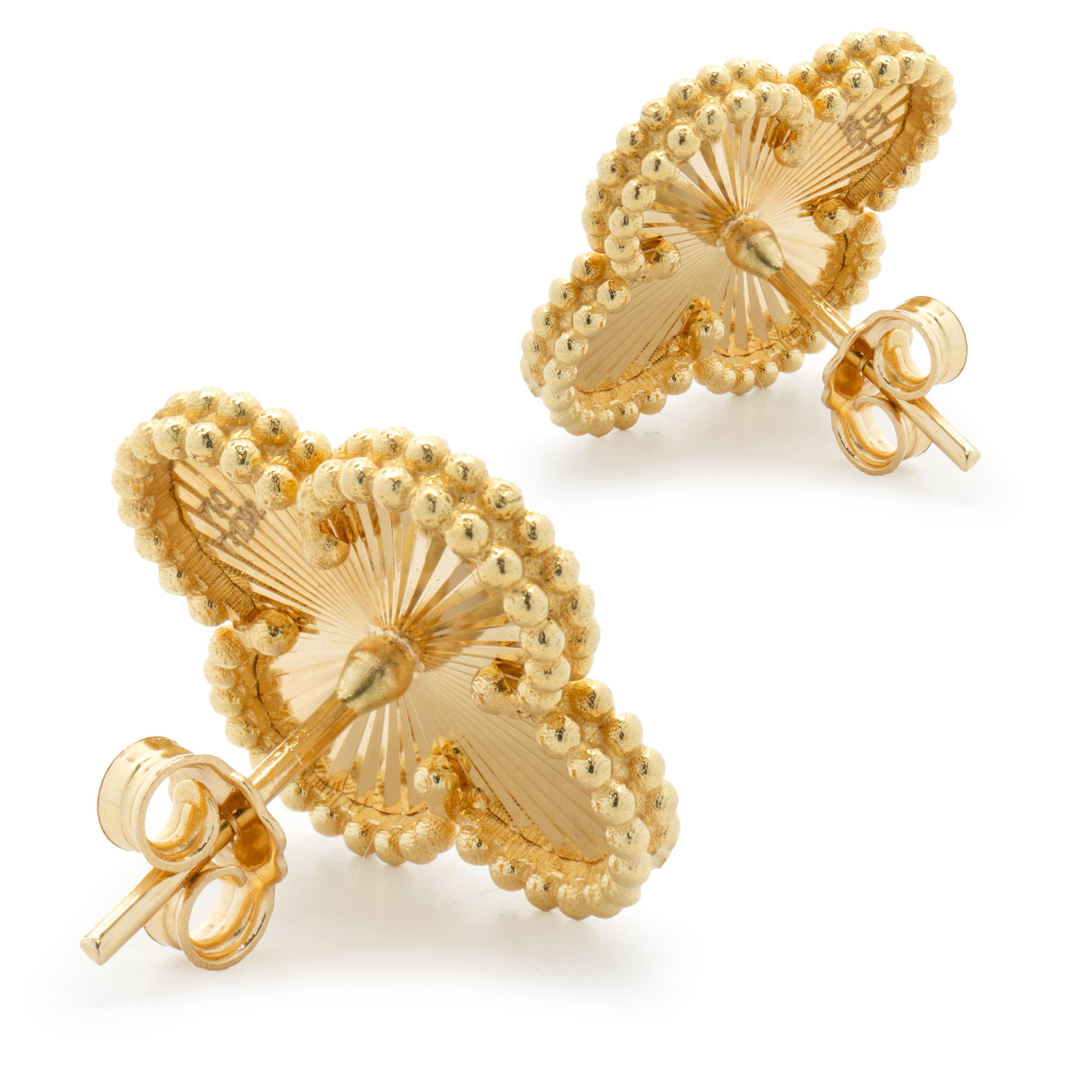 clover earrings gold