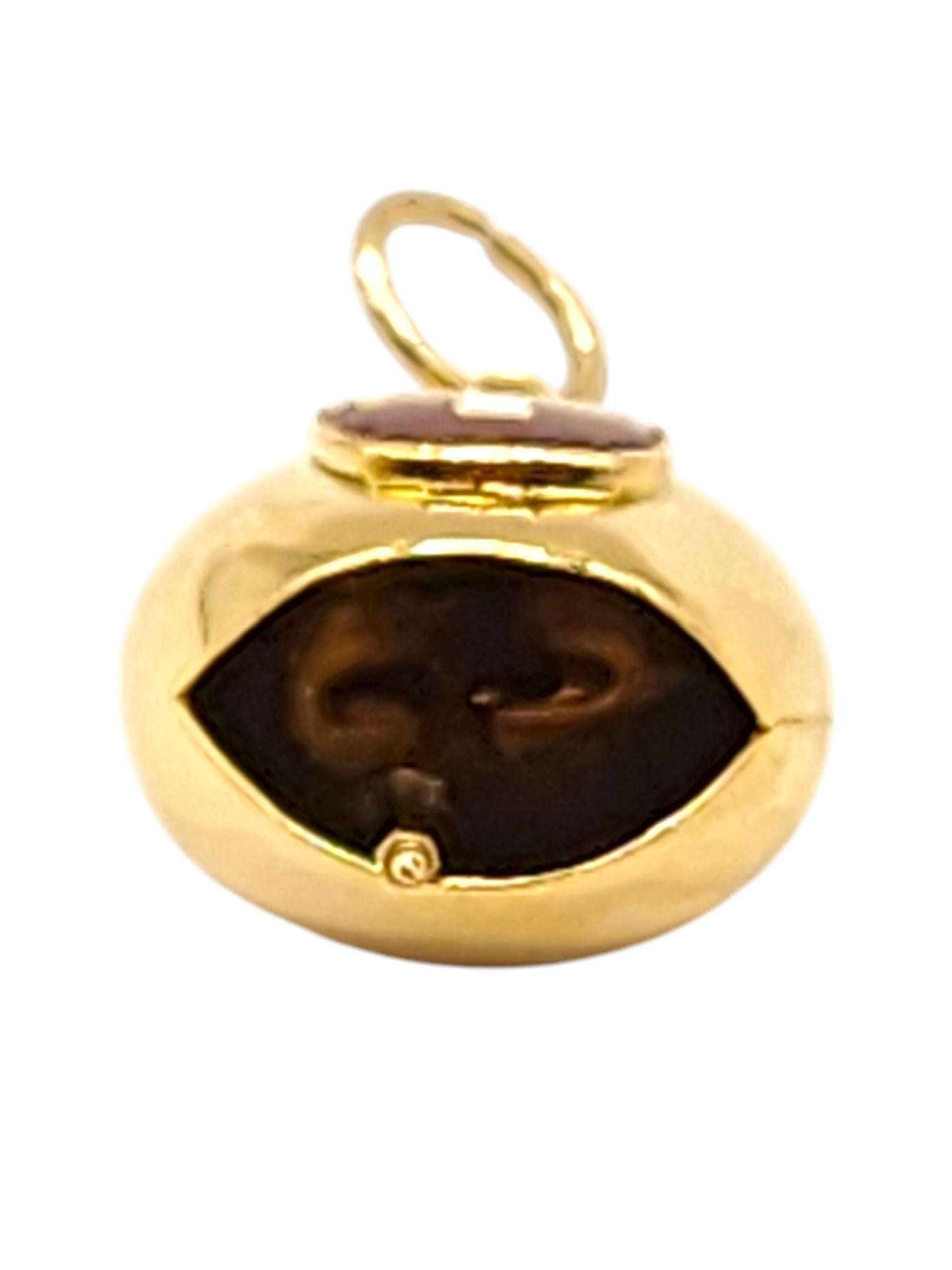 18 Karat Yellow Gold Swiss Cow Bell Charm #19983 For Sale 1