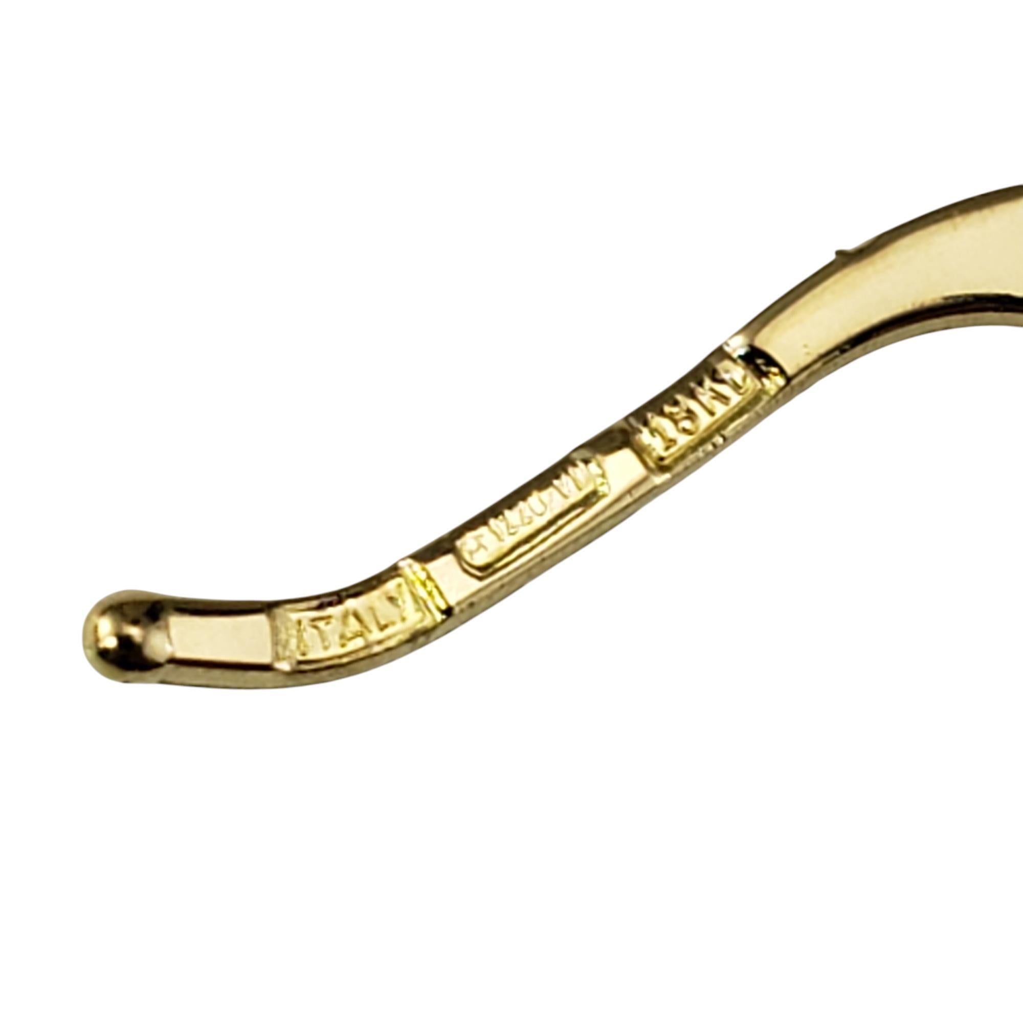 18 Karat Yellow Gold Textured Hoop Earrings #19900 For Sale 1