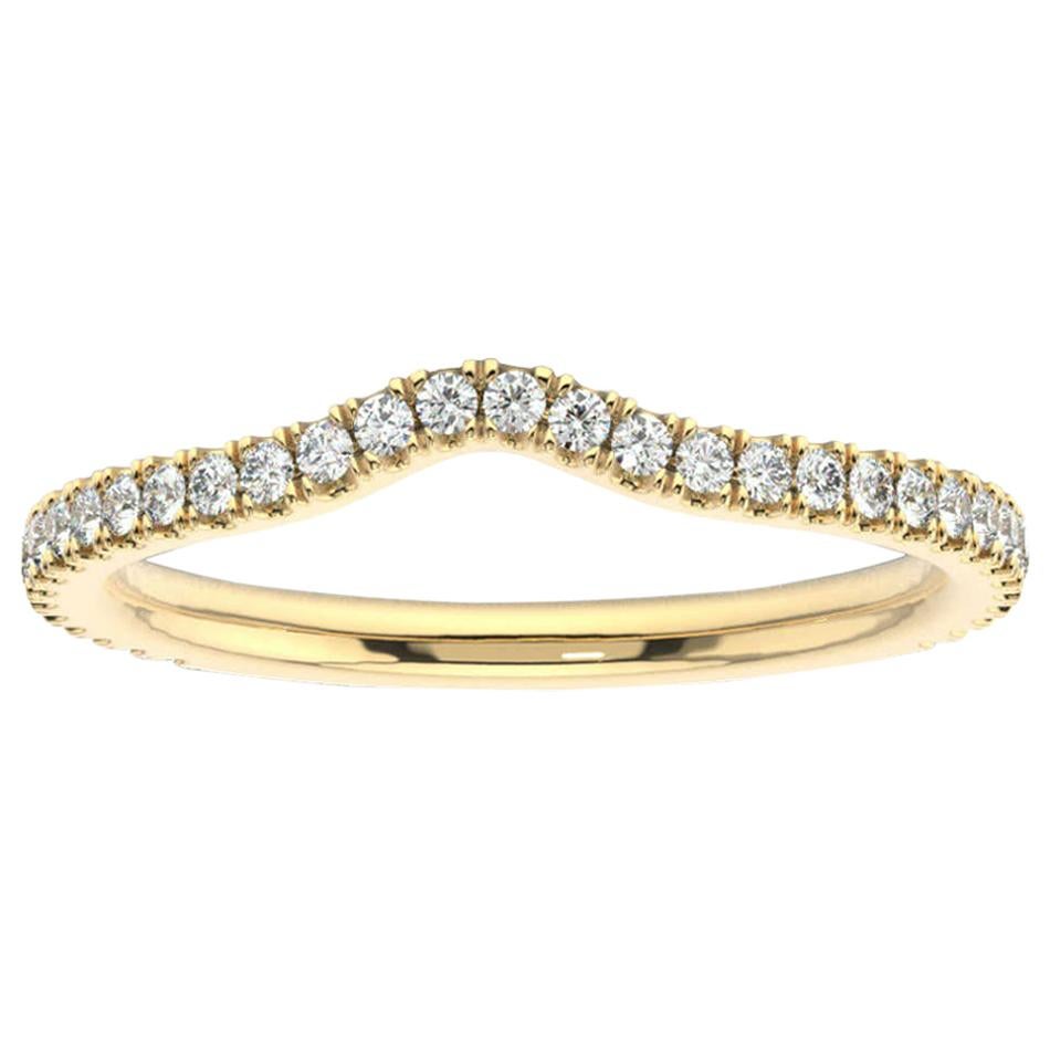 18 Karat Yellow Gold Thelma Curve Diamond Ring '1/2 Carat' For Sale