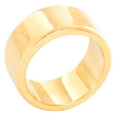 18 Karat Yellow Gold Thick Wedding Band