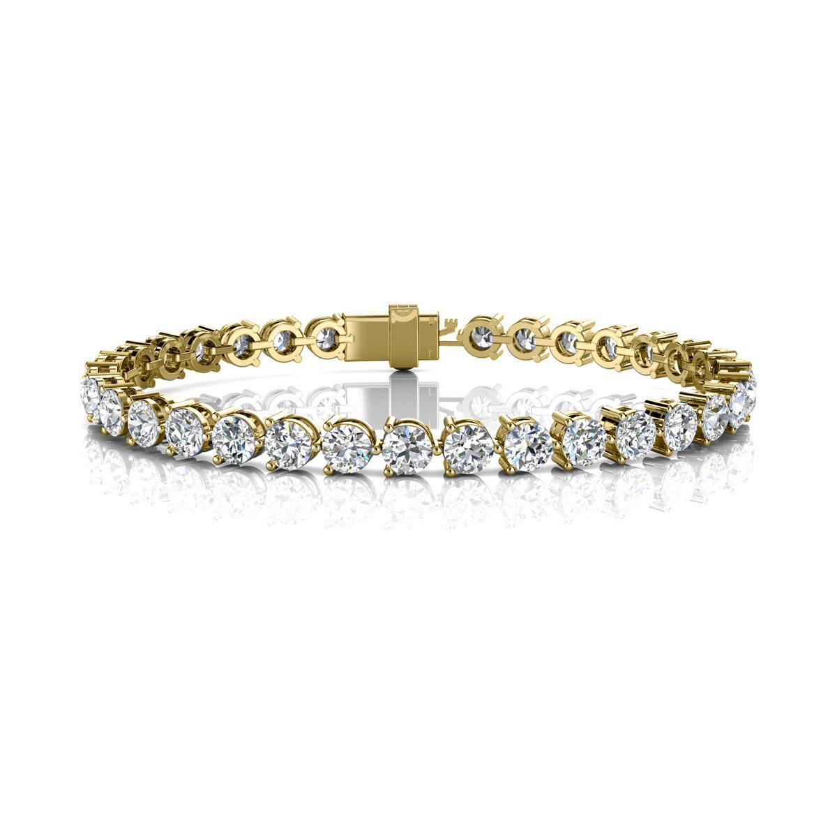 A timeless three prongs diamonds tennis bracelet. Experience the Difference!

Product details: 

Center Gemstone Type: NATURAL DIAMOND
Center Gemstone Color: WHITE
Center Gemstone Shape: ROUND
Center Diamond Carat Weight: 10
Metal: 18K Yellow