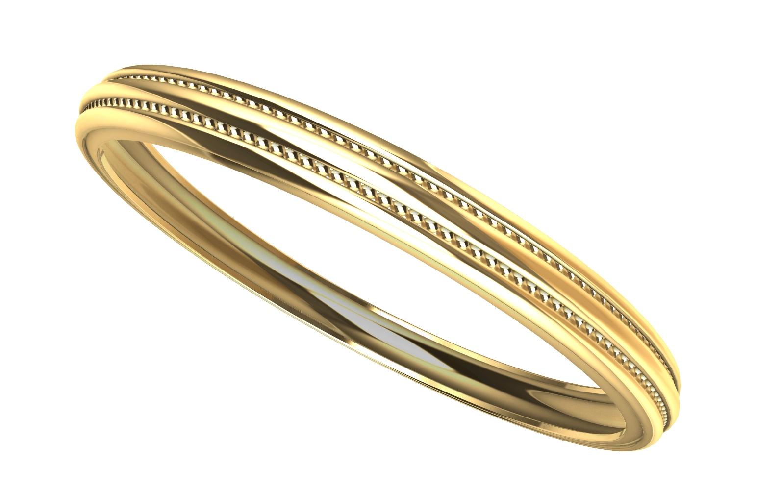 Armreif aus 18 Karat Gelbgold mit drei Bändern für Damen oder Herren