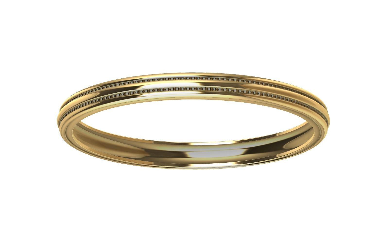 Armreif aus 18 Karat Gelbgold mit drei Bändern 1