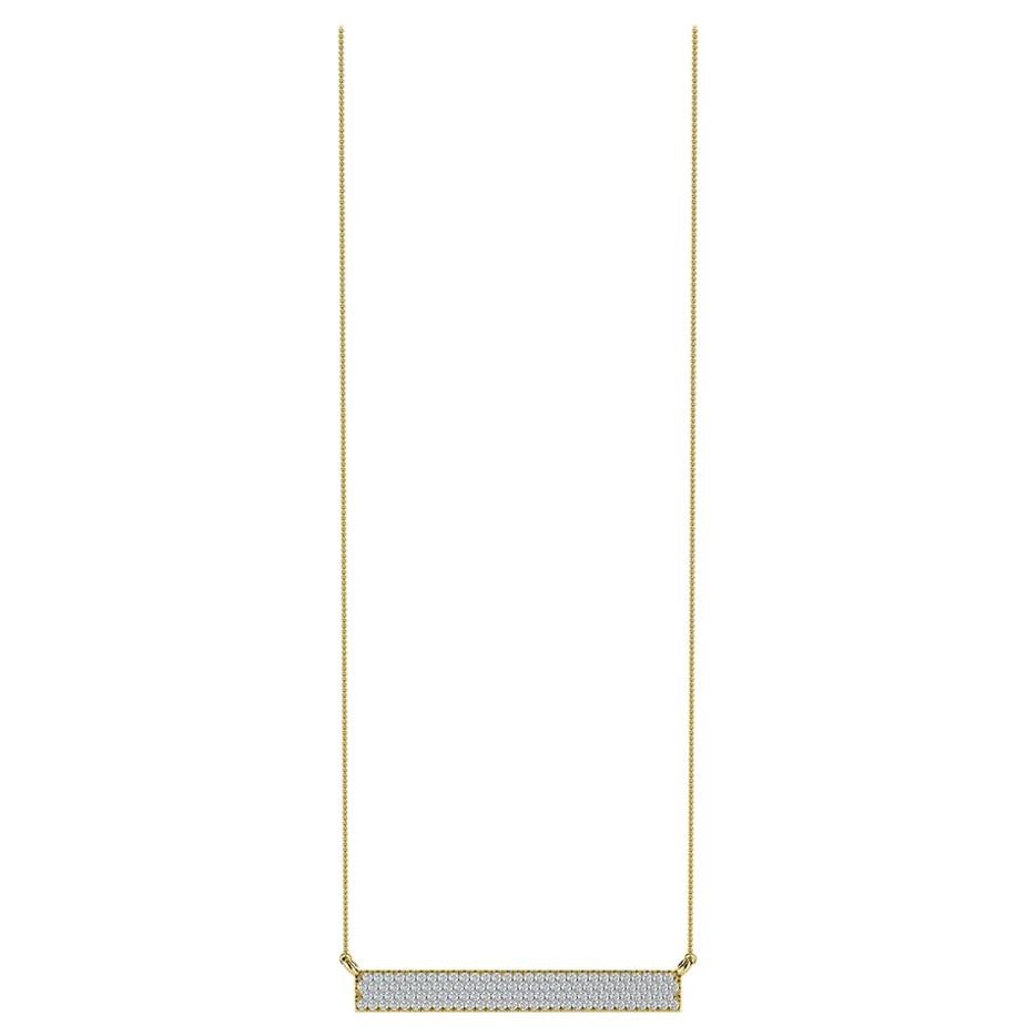 Collier à trois rangées de diamants en or jaune 18 carats de 1/4 carat