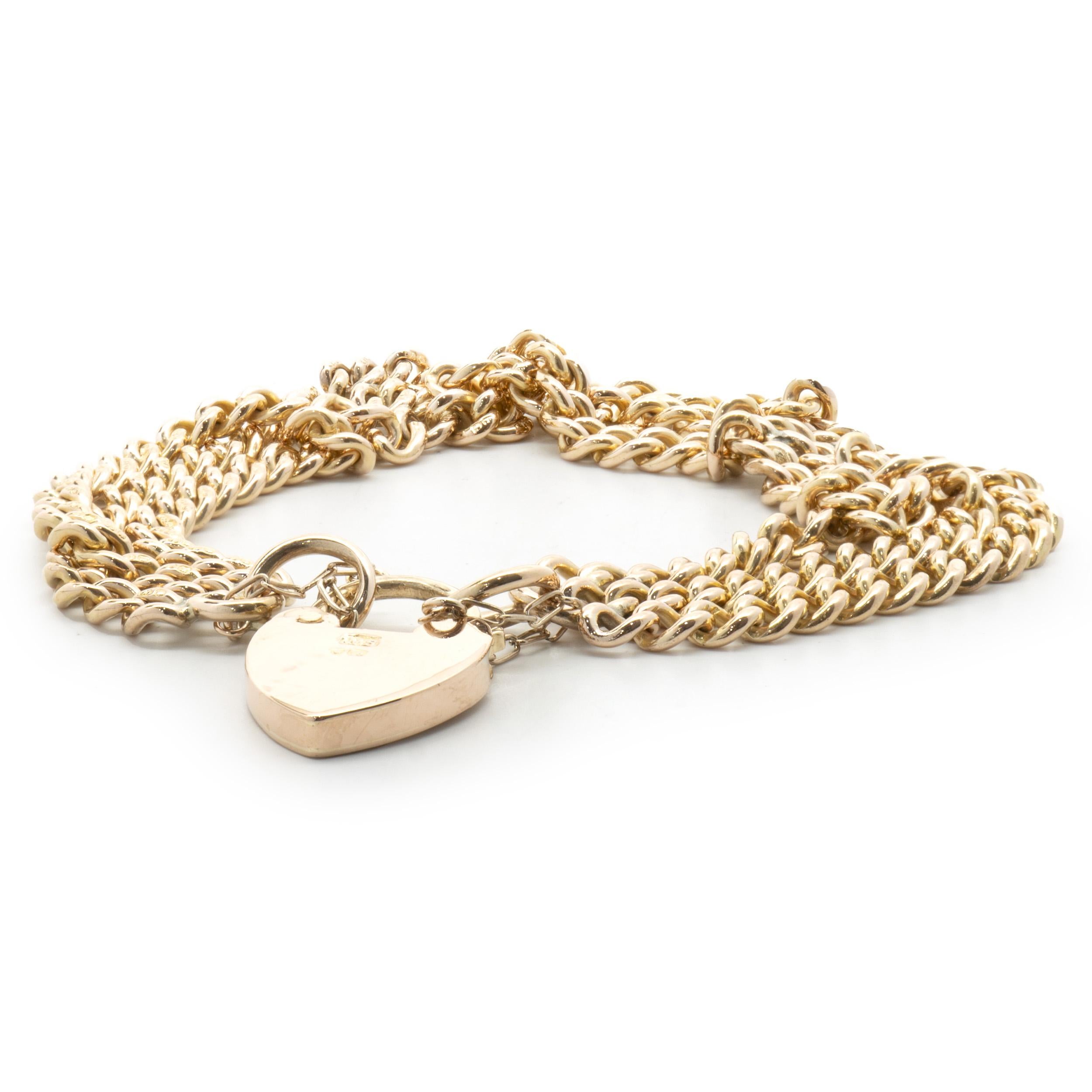 Material: 18K yellow gold
Dimensions: bracelet will fit up to a 7.75-inch wrist
Weight: 44.19 grams
