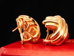 18 Karat Yellow Gold TIFFANY & Co. “X” Medium Size Earrings