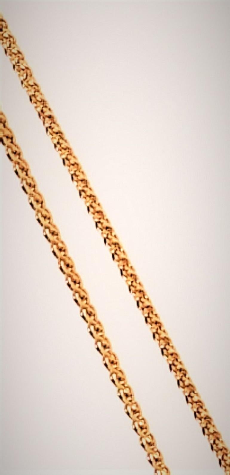Oval Cut 18 Karat Yellow Gold, Tourmaline 4.94 Carat and Diamond 0.12 Carat Necklace For Sale