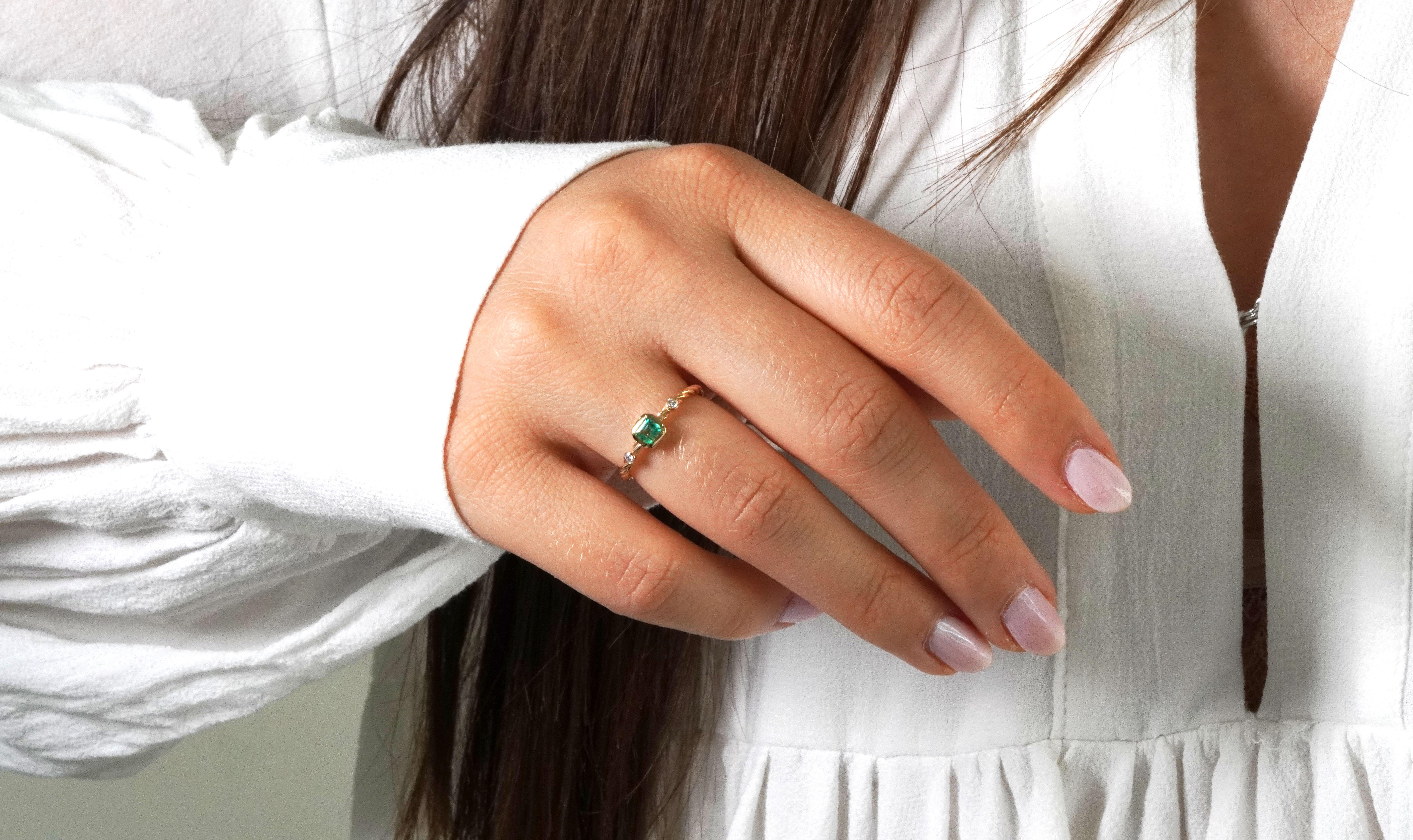 Bague en or jaune 18 carats avec tourmaline indicolite Pour femmes en vente