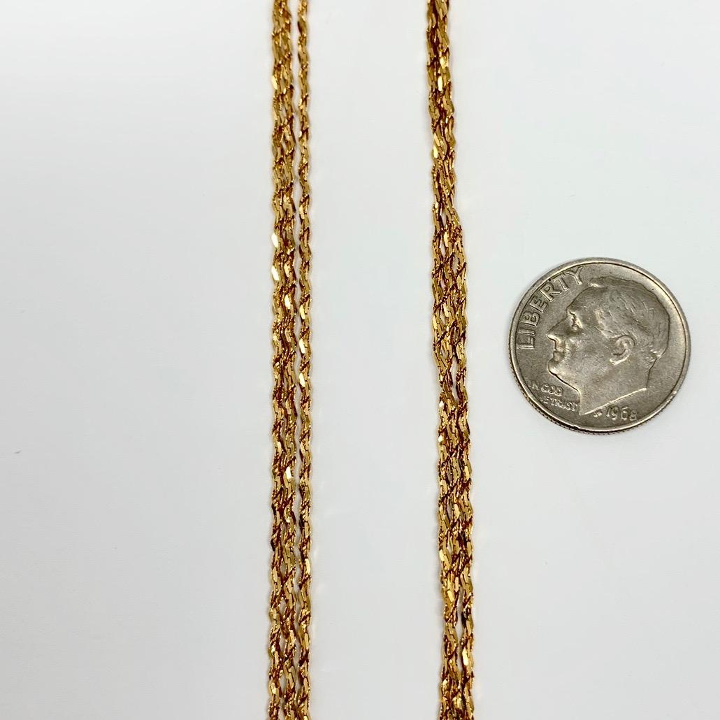 Women's 18 Karat Yellow Gold Triple Strand Diamond Cut Milor Necklace