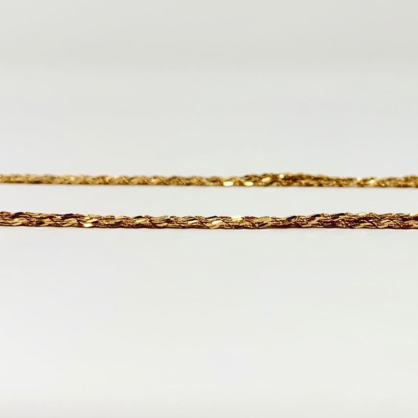 18 Karat Yellow Gold Triple Strand Diamond Cut Milor Necklace 1