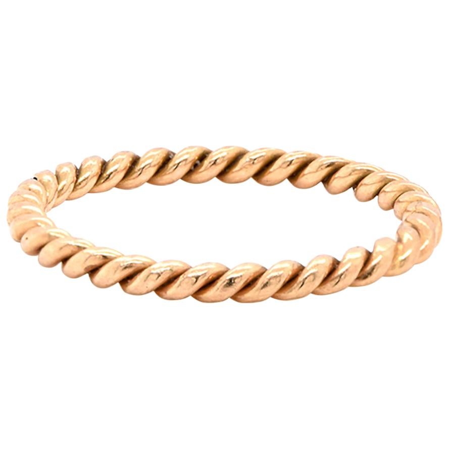 18 Karat Gelbgold gedrehtes Band