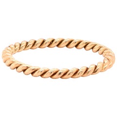 18 Karat Gelbgold gedrehtes Band