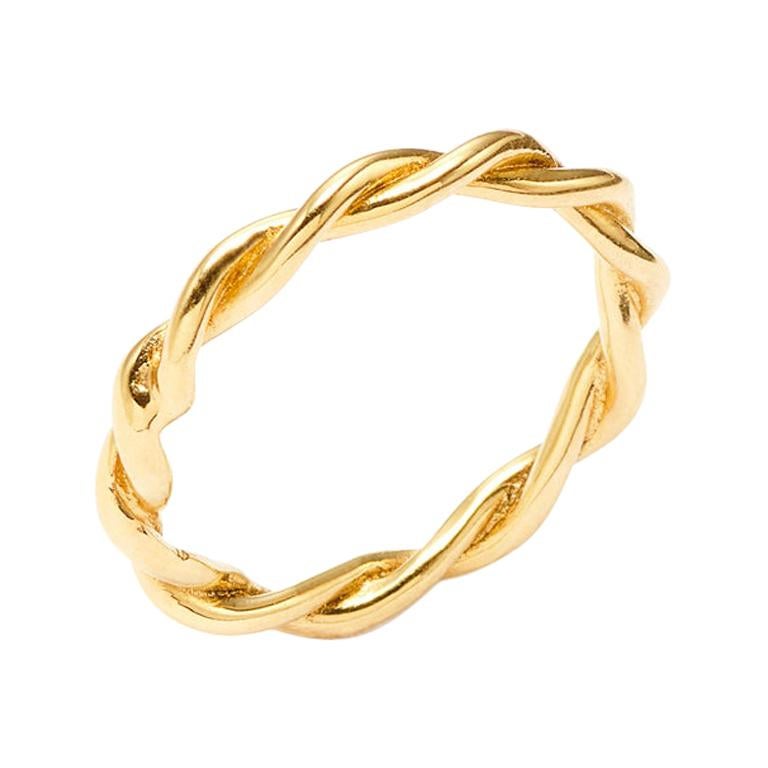 Twists - Twisted Band in 18 Karat Yellow Gold For Sale at 1stdibs