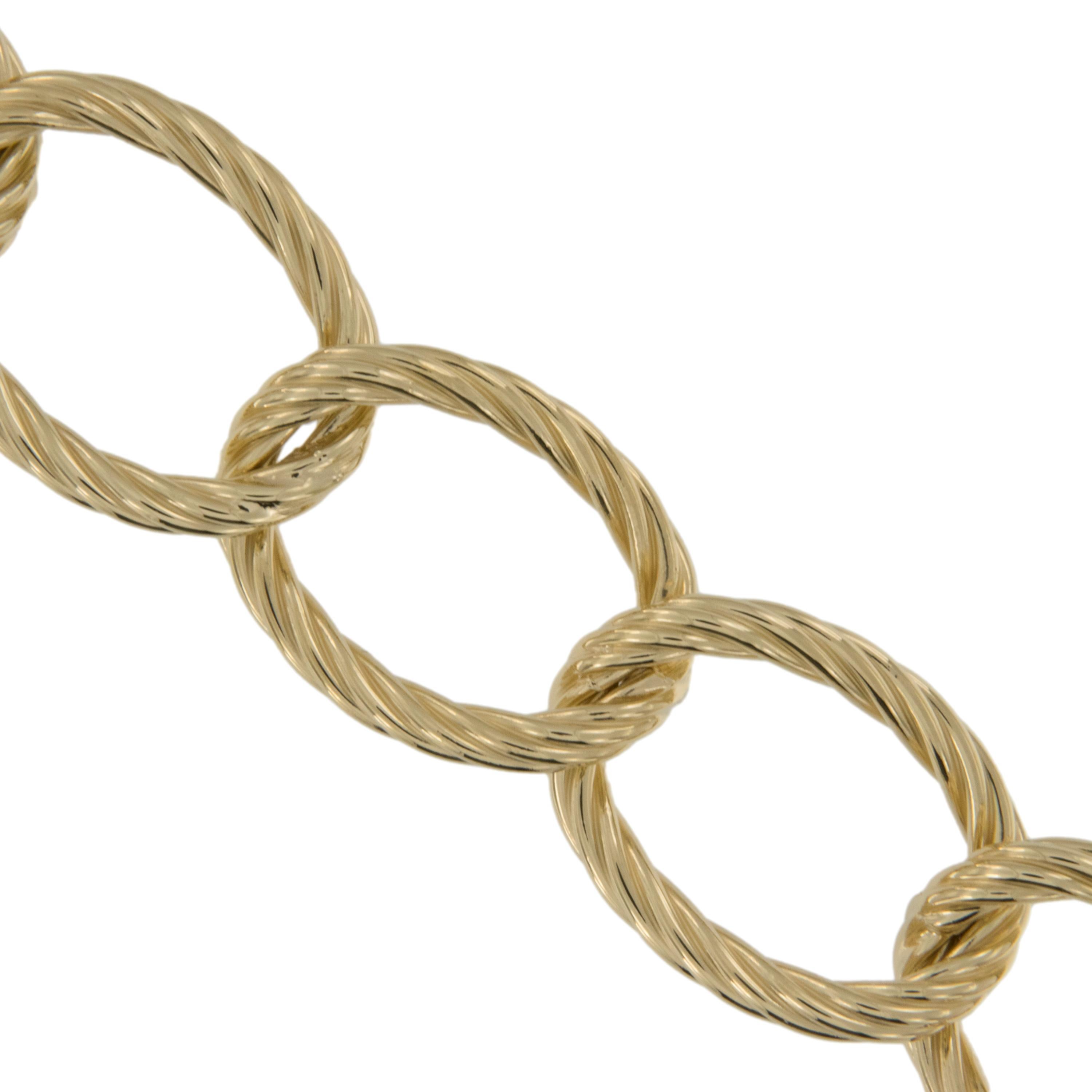 gold cable link bracelet