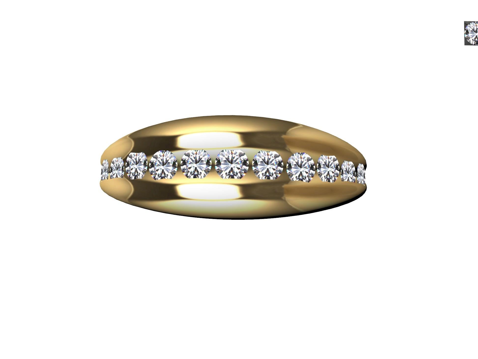 For Sale:  18 Karat Yellow Gold Two Ovals Diamond Ring 8