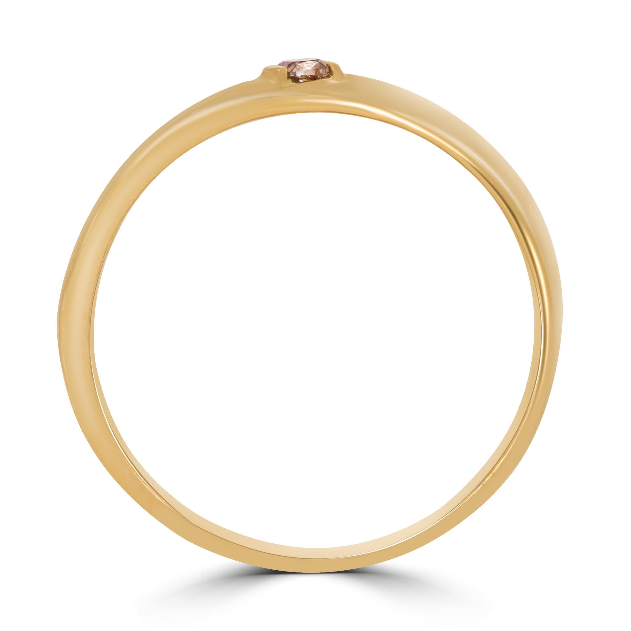 En vente :  Bague Unity Curve en or jaune 18 carats et diamants de couleur fantaisie 2