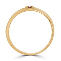 18 Karat Yellow Gold Unity Curve Fancy Colour Diamond Ring