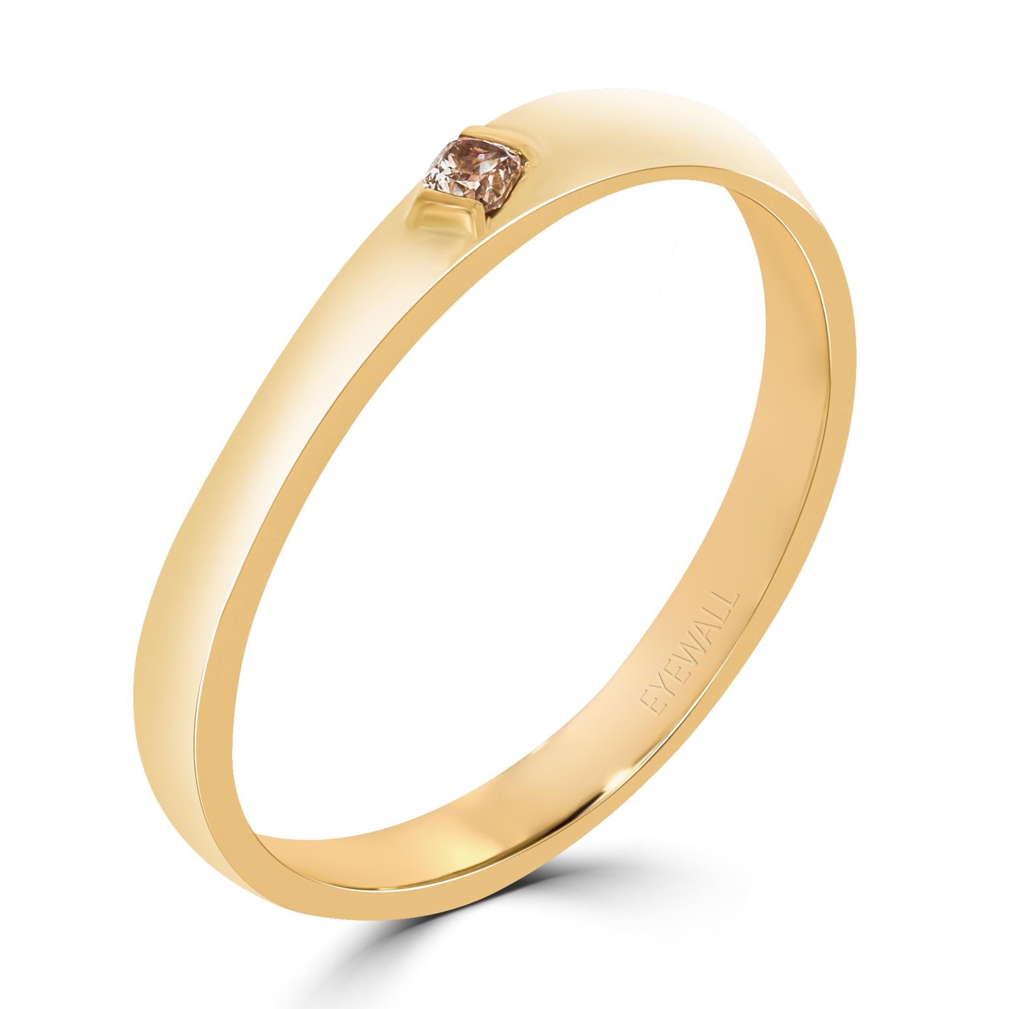 En vente :  Bague Unity Curve en or jaune 18 carats et diamants de couleur fantaisie 3