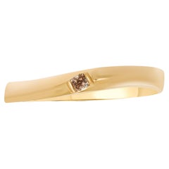 18 Karat Yellow Gold Unity Curve Fancy Colour Diamond Ring
