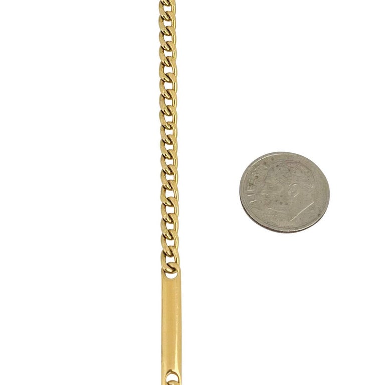 Ladies Yellow Gold 9ct (375, 9K) UNOAERRE Flat Curb Link Chain Necklace
